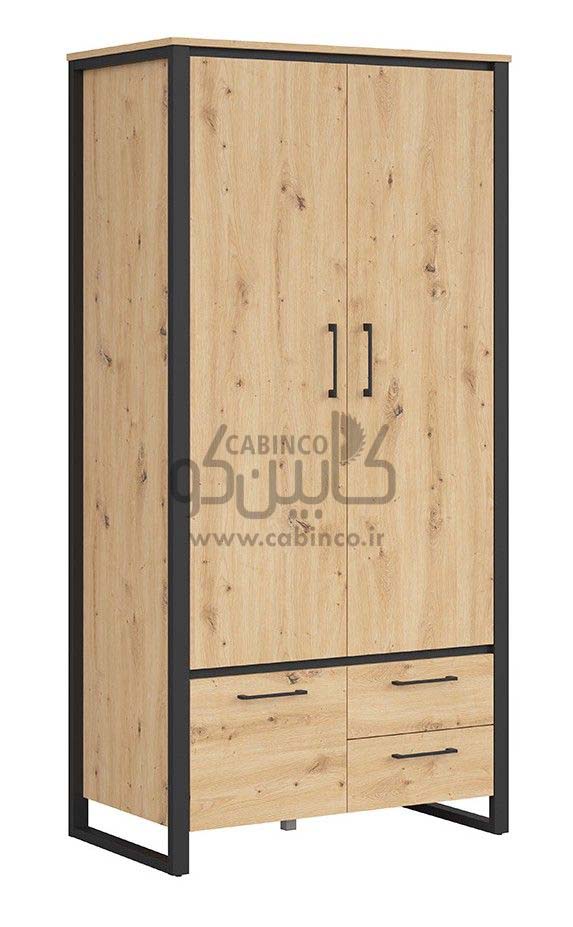 کمد لباس چوبی آهنی مدل CHA1002