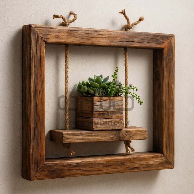 دیوارکوب تزئینی چوبی مدل T1004
